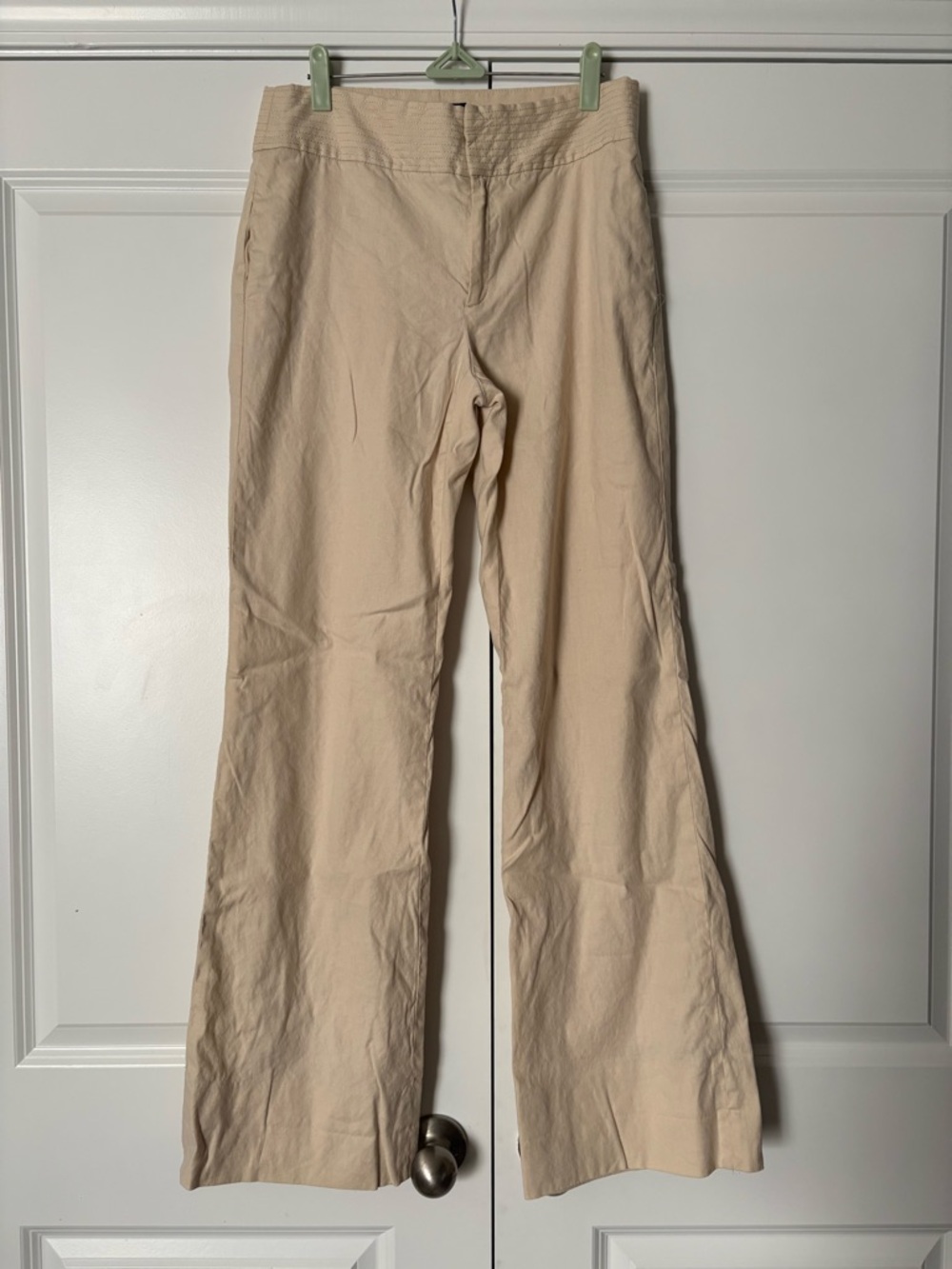 Banana Republic Women's Tan Wide-Leg Chinos